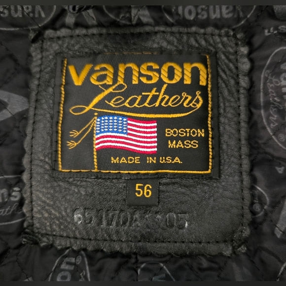 VANSON LEATHERS STREAMLINER MOTORCYCLE JACKET. - Picture 8 of 9